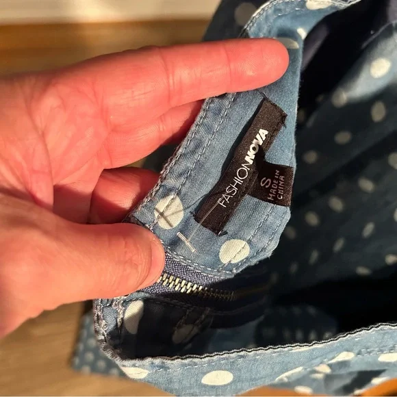 Fashion nova Polka dot open back jumpsuit - Picture 10 of 14